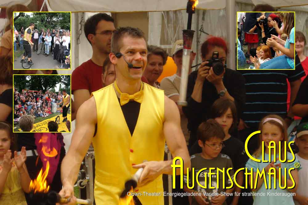 Clown Programm für Firmenfeier, Sommerfest, Tag der offenen Tür Clown Programm für Firmenfeier, Sommerfest, Straßenfest